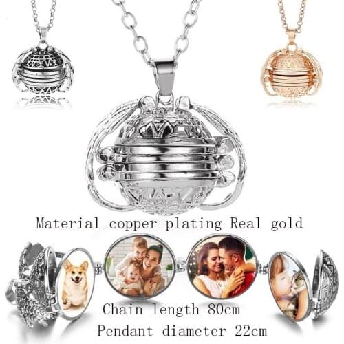 4 Colors Expanding Memory Photo Locket Necklace Pendant Choker Angel Wings Gift Jewelry Necklaces For Women/Men