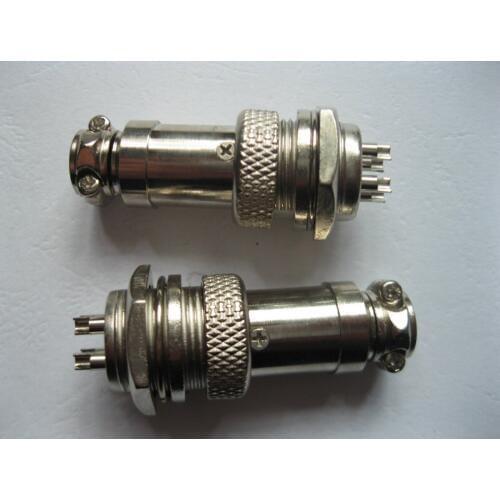 5 set 4 Pin 16mm XLR Audio Cable Connector Panel Chassis Mount