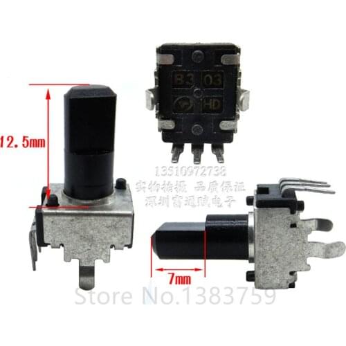 5pcs R0931 type single unit B10K adjustable potentiometer handle length 12mm half shaft