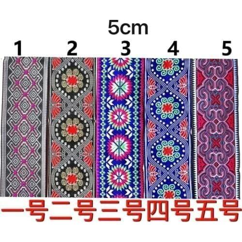 5CM 10 colors available computer embroidered webbing,XERY20200410C