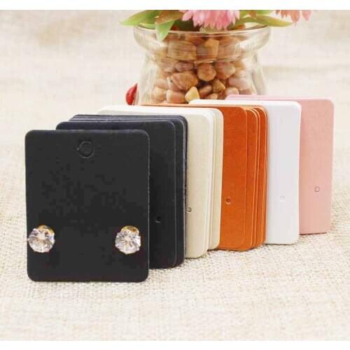 500pcs pretty jewelry stud earring card blank diy orange/pink/beige/white/black/brown small elegant earring dispaly card