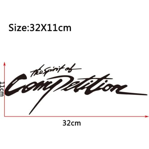 32CM The Spirit of Competition Car Decal Eyelids Sticker bonnet lamp eyebrow Car Styling Vinyl sticker Exterior Accessories