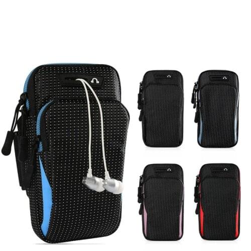 6.5 inch Outdoor Sport Phone Case Holder Armband Bag Waterproof Luminous Fitness Gym Running Mobile Arm Band Belt Accessories