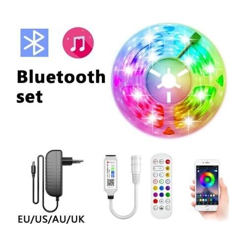Colorful LED Strip 12V SMD 5050 LED Lights Tape APP Control Remote Music Sync Bluetooth RGB Ribbon Lamps For Room Decoration