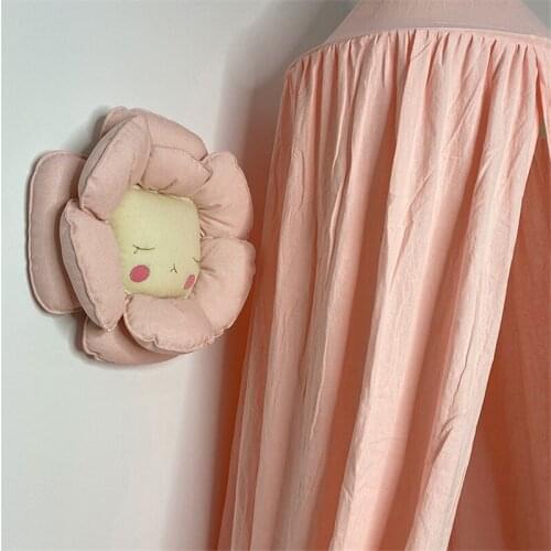 Ins Korean Childrens Room with Small Flower Ornaments Princess Room Pink Flower Wall Ornaments Bedside Decoration
