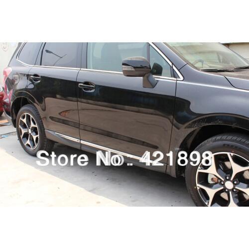 For Subaru Forester 2013 2014 2015 2016 ABS Chrome Car Decoration Side Door Line Garnish Body Molding Moulding Trim