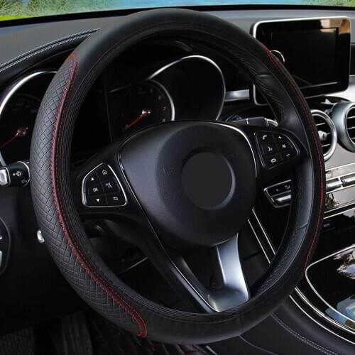 ESPEEDER Universal Anti-slip 36-39CM Car Steering Wheel Cover Soft Leather Braid On The Steering-wheel Car Interior Accessories