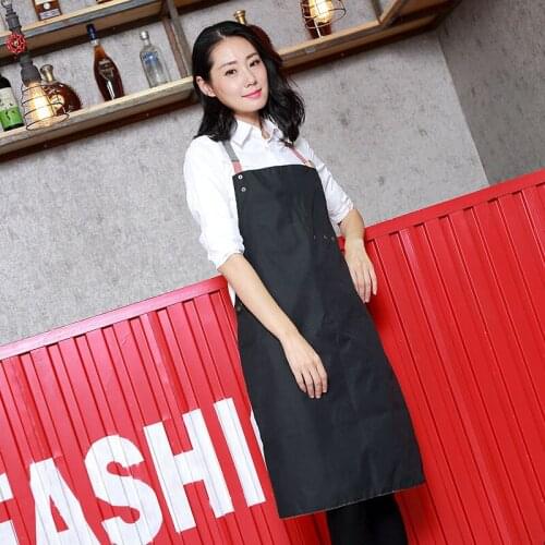 Apron Leather Double Layer Full Linen Cotton Lining Oxford Waterproof Restaurant Waiter Overalls