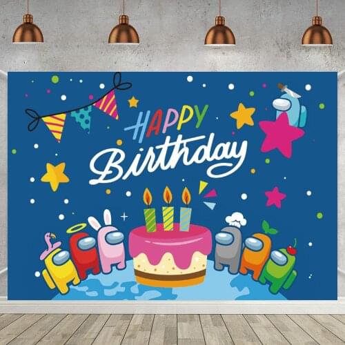 Cartoon Theme Kids Birthday Cake Table Decor Backdrops Hot Video Electronic Game Photography Backgrounds Vinyl For Newborn Baby