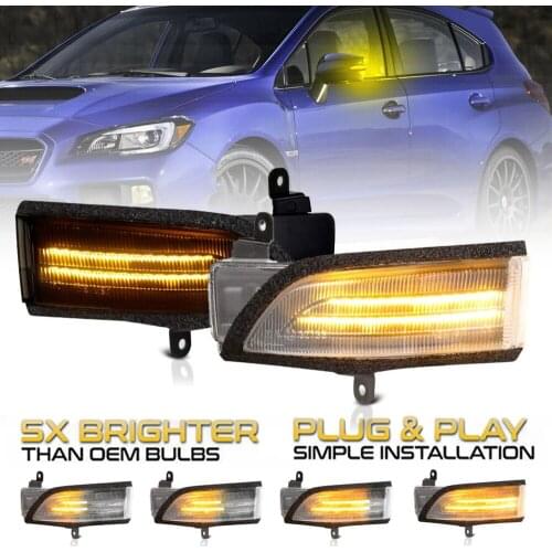 2Pcs LED Rearview Side Mirror Indicator Blinker Repeater Lights For Subaru Outback Impreza WRX STI Forester Legacy Crosstrek