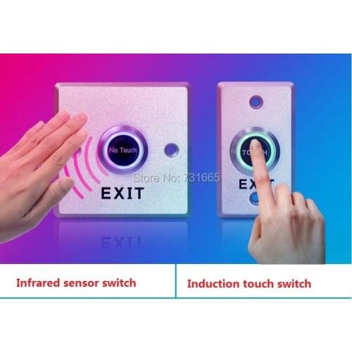 Infrared Induction Switch Touch Induction Switch Door lock and gate access control switch/ir sensor exit release push button