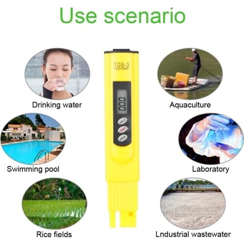 TDS Meter Pen of Tester Accuracy 0.1 Aquarium Pool Water Wine Urine Automatic Calibration Water Quality Purity Test Tool
