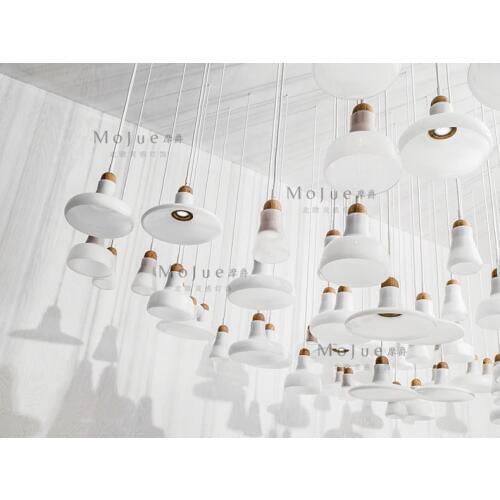 Creative Nordic art shadow bar glass LED single head pendant lamp