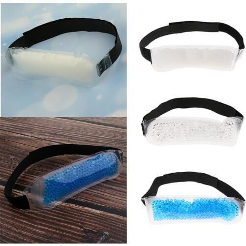 Microwavable Reusable Gel Beads Cold Hot Compress Headaches Muscle Pain Ice Pack Wrap Clear Blue Whiite