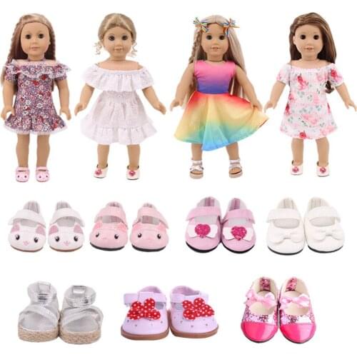 Fashion New Pattern Lovely Dress Fit 18 Inch American&43cm Baby New Born Doll Clothes Accessories,Girls Toys(excluding shoes)