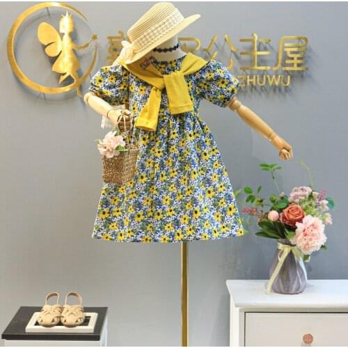 Fashion Girls Dress Unique Design Baby Girl Casual Dress Kids Clothing Korea Princess Flower Girl Dresses New Arrival