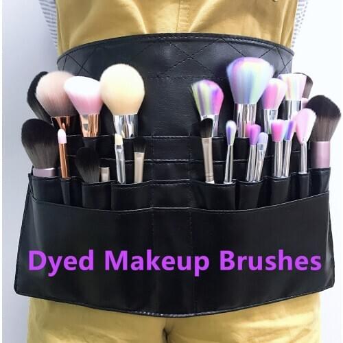 Dyed makeup brushes 24 PCS professional mixed eye shadow eyebrow brush make up beauty set