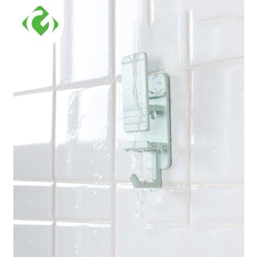 Wall-mounted nail-free hooks plastic washbasin hooks strong bathroom wall hanging racks Hook behind the door Key hook waterproof
