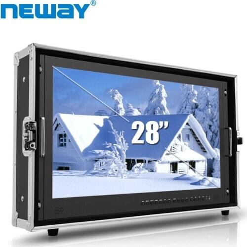 Neway CK2800S 28" 4K 3840×2160 Ultra-HD resolution 4K Carry-on Broadcast Director Monitor SDI HDMI TALLY with Aluminum Case
