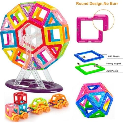 New Mini Size Magnetic Designer Construction Set Model & Building Toy Magnets Magnetic Blocks Educational Toys For Children