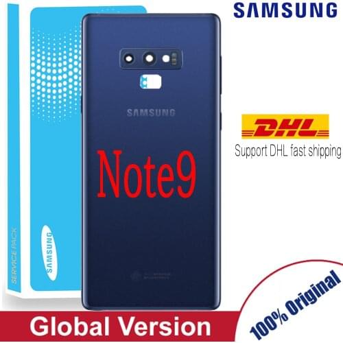 Original Back Glass for SAMSUNG Galaxy Note 9 Note9 Battery Cover with Glue + Camera Lens Global version
