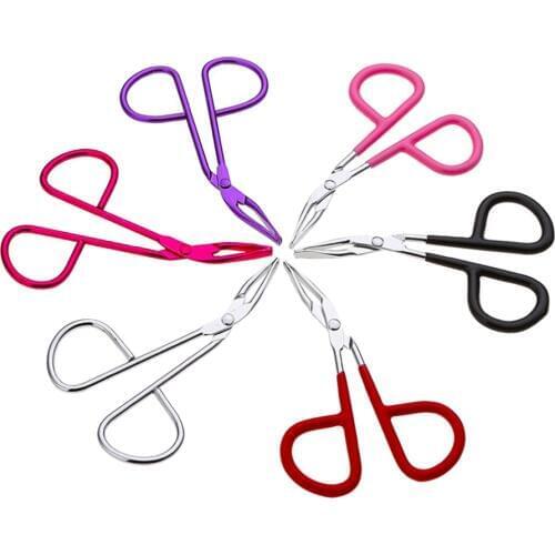 Flat Tip Eyebrow Tweezer Clamp Clipper Tools Hair Remove Scissors