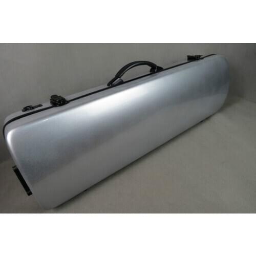 Strong Nice shiny silver glass fiber reinforced plastics violin case