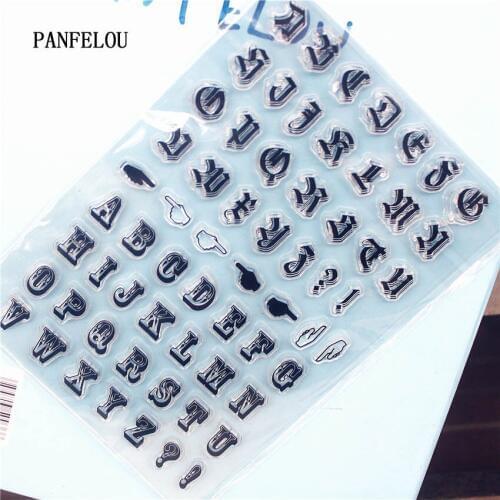 PANFELOU The Roman alphabet Clear Stamp DIY Silicone Seals Scrapbooking/Card Making/Photo Album Decoration Supplies sheets