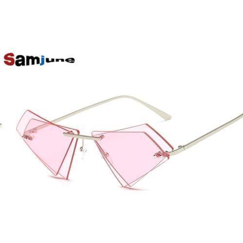 Samjune yewear Cat Eye Sunglasses Women Ladies Sexy Retro Brand Designer Mirror double Lens Cateye Sun Glasses For Female
