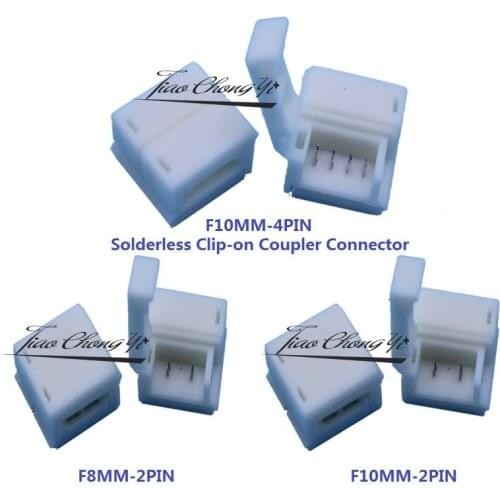 50pcs Solderless Clip-on Coupler Connector for 3528 5050 LED Strip IP65 waterproof