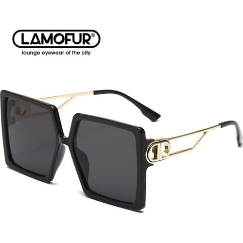 Large Frame Metal Womens Sunglasses UV400 Protection Luxury High-Quality PC Sunglasses Womens Personality Fashion Trend D1