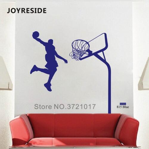 JOYRESIDE Basketball Athlete Wall Decal Vinyl Sticker Sport Style Home Livingroom Fashion Decor Interior Designed Decals A659
