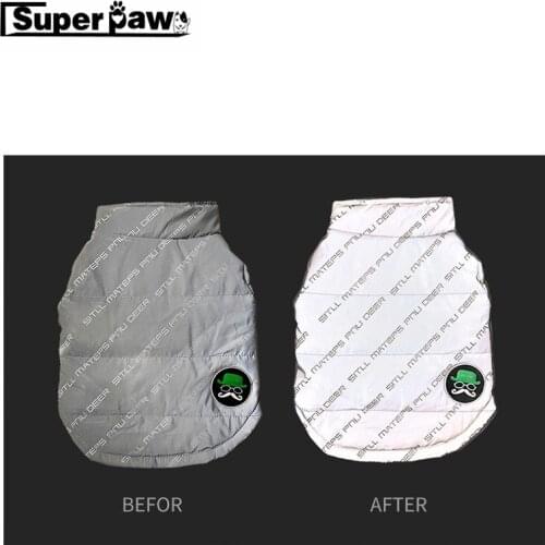 Reflective Pet Dog Winter Warm Jacket Gilet Waistcoat Coat For Small Medium Dogs French Bulldog Teddy Pug Hoodie Clothes HEC11