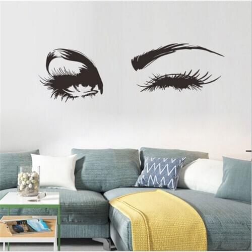 Vivid Pretty Eye Wall Sticker Girl Bedroom living room decoration for Mural Art Decals Sexy wall decals