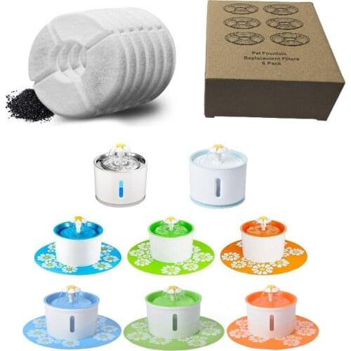 Replaced Activated Carbon Filter For Cat Water Drinking Fountain Replacement Filters Flower For Pet Dog Round Fountain Dispenser