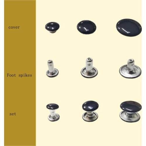 100 Sets/Batch Foot Length 10mm Black And White Double Sided Rivet Leather Accessories Diy Leather Craft Rivet Accessories