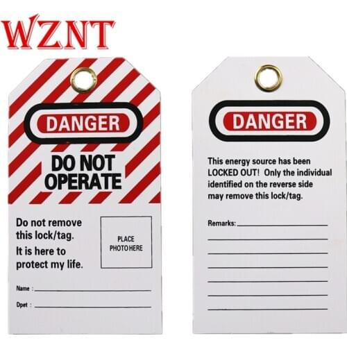 12pcs free shipping NT-T39 Danger Do Not Operate, English Photo ID Safety Tag