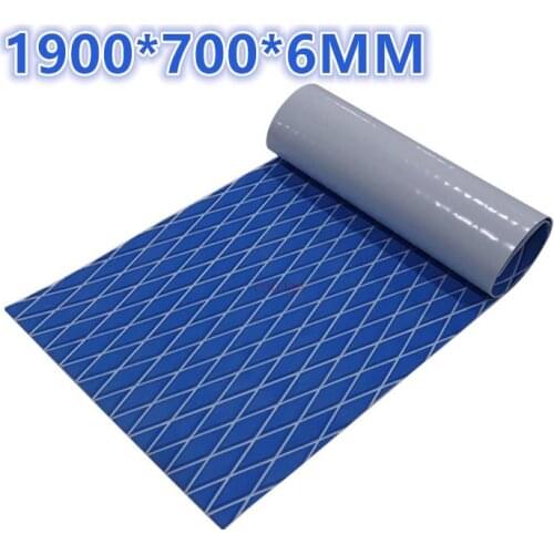 1900x700x6MM EVA rhombus decorative high temperature resistant surfboard anti-slip mat SUP paddle board anti-slip mat blue+white