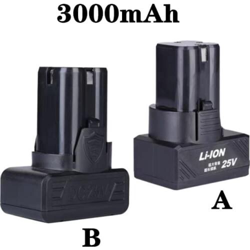 25V large capacity lithium battery electric screwdriver supporting battery rechargeable 18650 battery power tool accessories