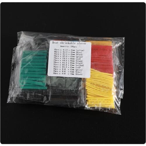280pcs Multicolor Heat Shrink Tube Cable Casing Wire And Cable Insulation Sleeve 2:1 Heat Shrink Tube Device