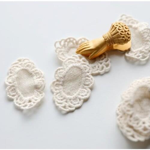 1 Piece 22*8cm Pink Green Purple Blue Bead Lace Applique For Garment Accessories Decoration Sew On Guipure Flower Lace Fabric