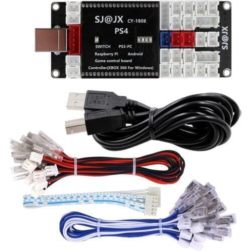 Arcade Game Controller Encoder Diy Code Board Kit for Pc/Ps/ 360/Switch/Raspberry Pi Android Game Control Board