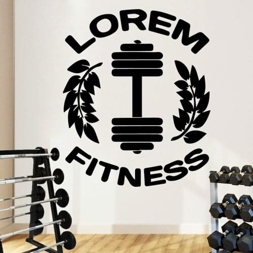 Free Shipping Logo Gym Wall Art Decal Decor Fashion Sticker For Fitness Room Bedroom Removable Decals Wallpaper
