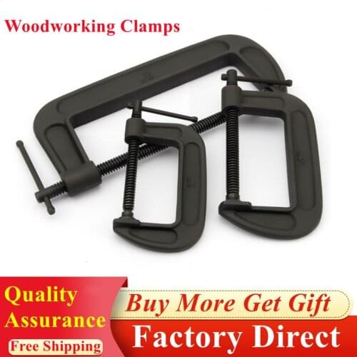 Free Shipping High Quality Adjustable Heavy Duty Malleable iron 2-12inch G Type Clamp For Woodworking Carpenters Clamping Tools