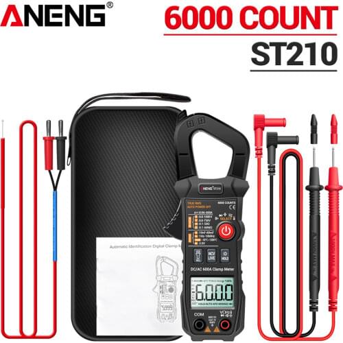 ANENG ST210 Professional True RMS 6000 Counts Clamp Meter DC/AC 600A Digital Multimeter Clamp Current Tester for Eletric Tool