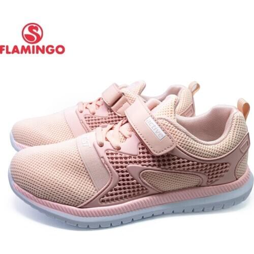 QWEST 2019 New Brand Fashion size 31-37 Comfortable Spring &Autumn Breathable Hook &Loop kids sneakers for girl 91K-NQ-1265