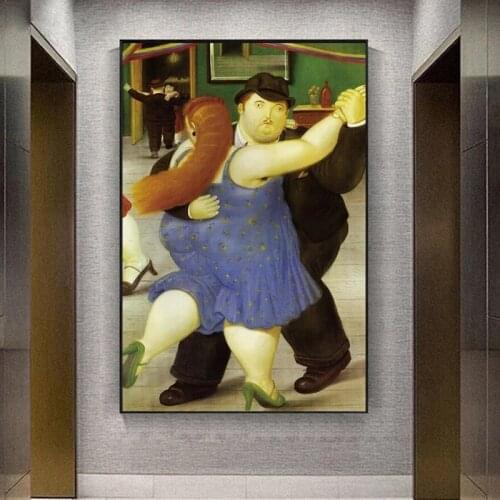 Cuadros Famous Art By Fernando Botero Canvas Painting The Dancers Posters and Prints Wall Art Picture for Living Room Home Decor