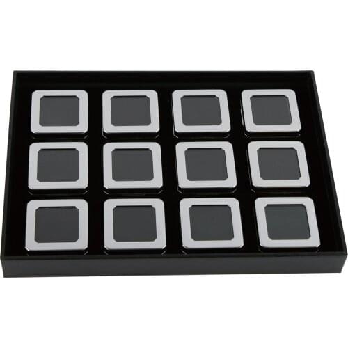 Hot Sale Square Metal Gem Display Box Jewelry Display Set Diamond Gem Display Box Tray