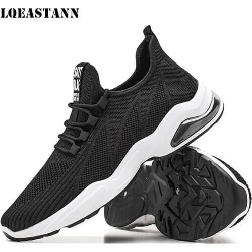 2020 Hot sale Mens Sports Shoes Fly Woven Mesh Outdoor Jogging Student Sports Shoes Breathable Non-Slip Mens Casual Shoes