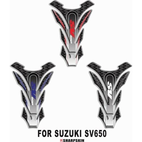 Motorcycle 3D fuel tank pad sticker protective decorative decal FOR SUZUKI SV650 Fish Bone Sticker